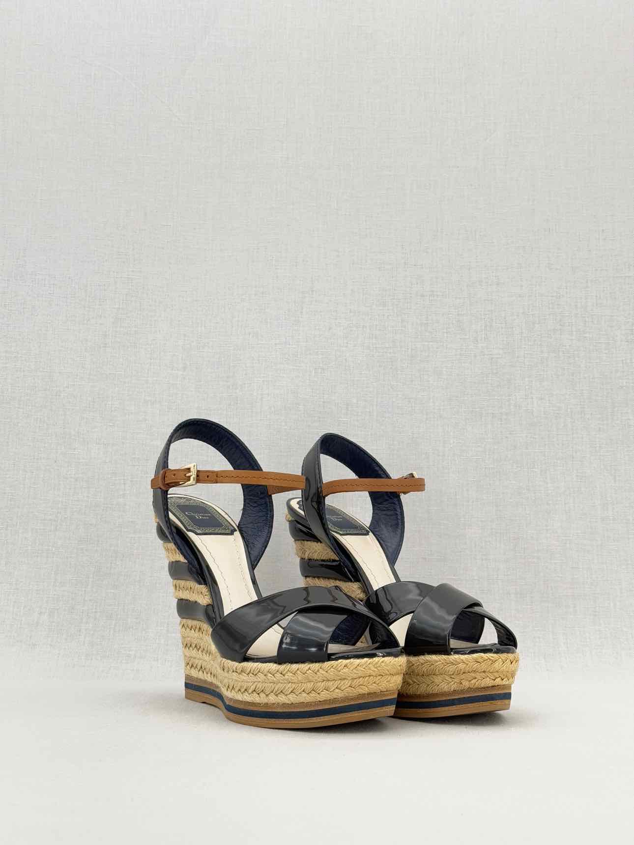 CHRISTIAN DIOR Riviera Black Size EU 37.5 Wedges