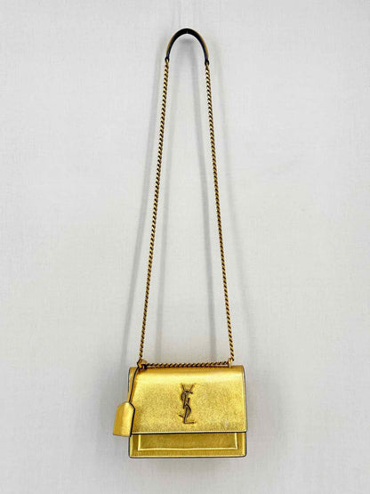 SAINT LAURENT Sunset Metallic Gold Crossbody