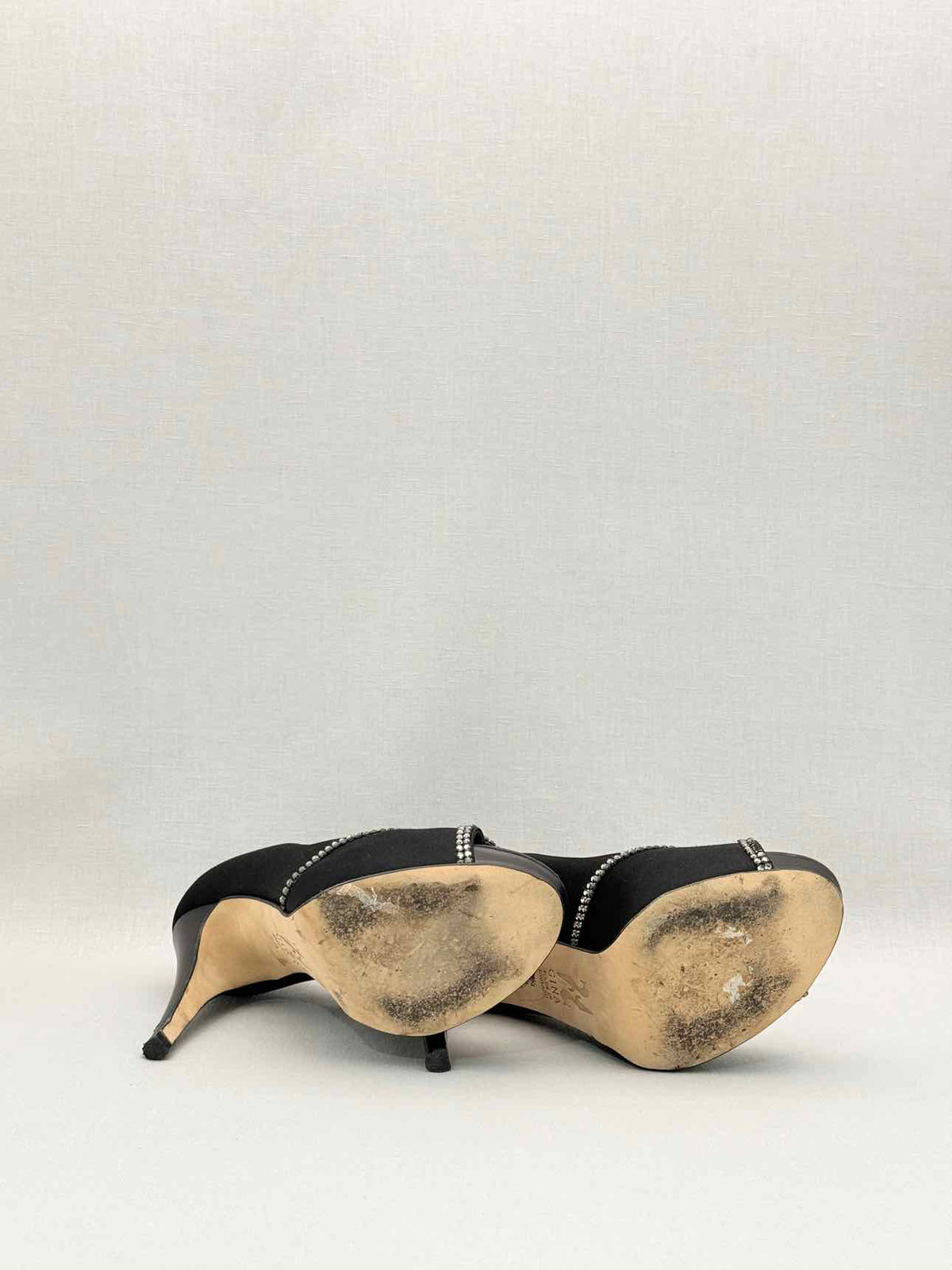 GINA Black Crystal Embellished Size EU 38.5 Pumps
