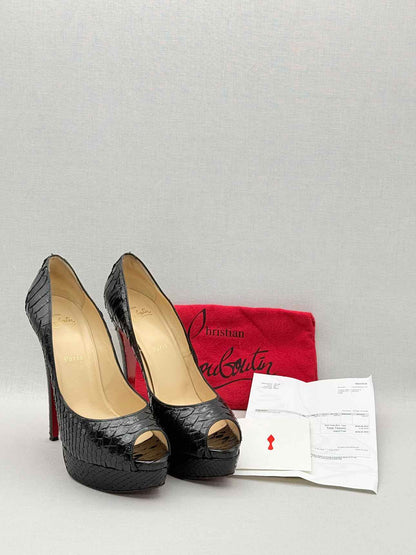 CHRISTIAN LOUBOUTIN Lady Peep Black Size EU 40 Pumps