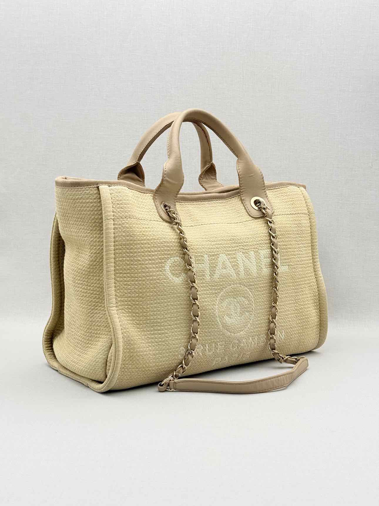 CHANEL Deauville Beige Tote Bag