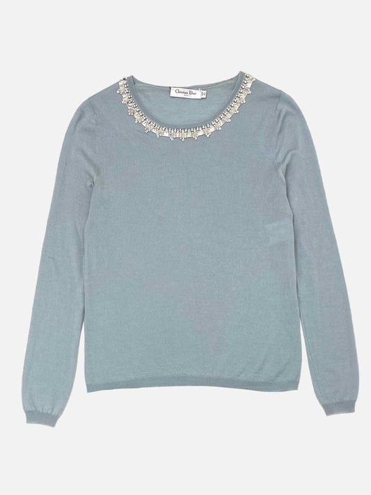 CHRISTIAN DIOR Basic Blue Jumper