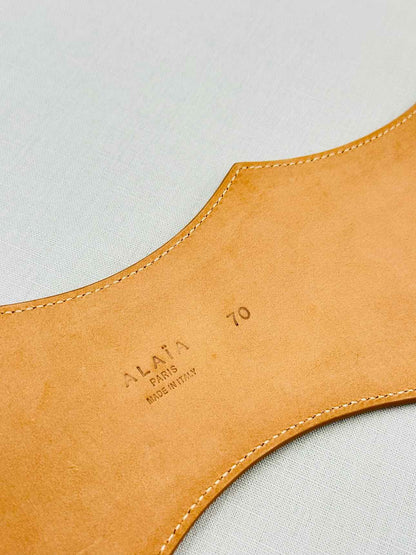 ALAIA Beige & Gold Belt