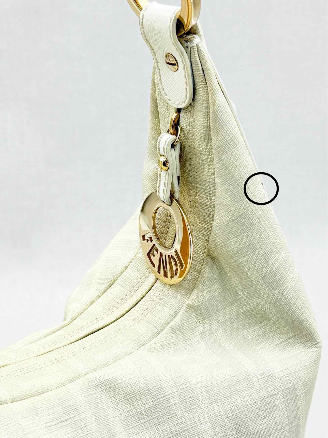 FENDI Chef Chain White & Grey Zucca Hobo bag