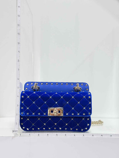 VALENTINO GARAVANI Rockstud Royal Blue Shoulder Bag