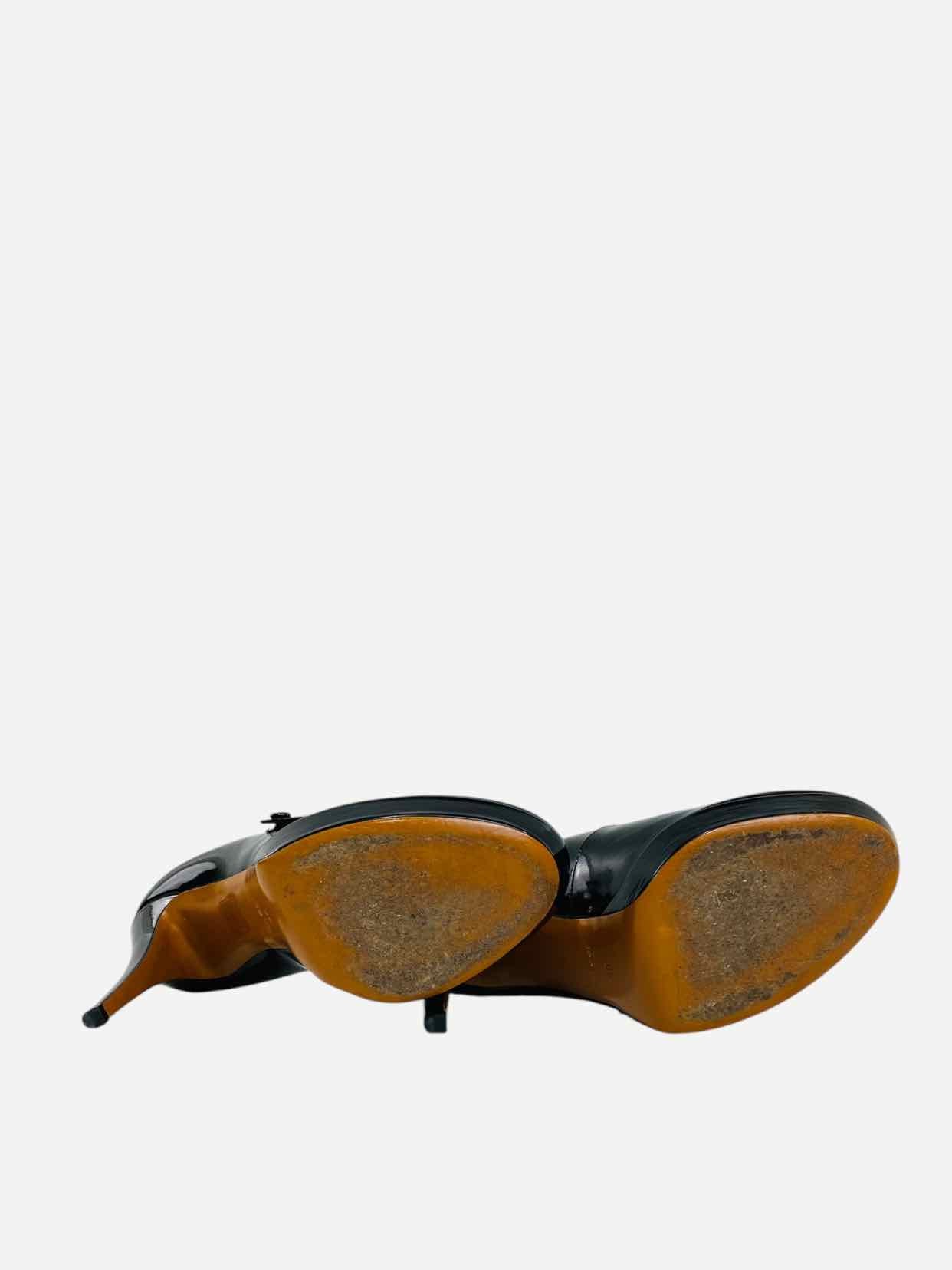 GUCCI Vernice Crystal Betty Black Size EU 40 Mary Janes