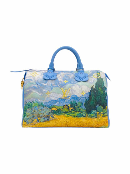 LOUIS VUITTON Van Gogh Blue Multicolor Top Handle