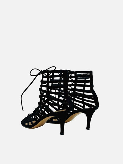 GIANVITO ROSSI Roxy Caged Black Heeled Sandals