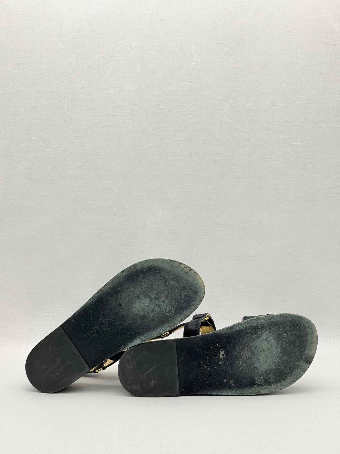 CHANEL Black Quilted Size EU 38.5 Platform Sandals