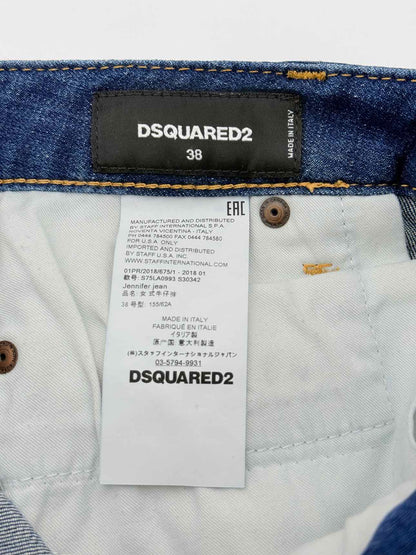 DSQUARED2 Blue Distressed Size 25 Jeans