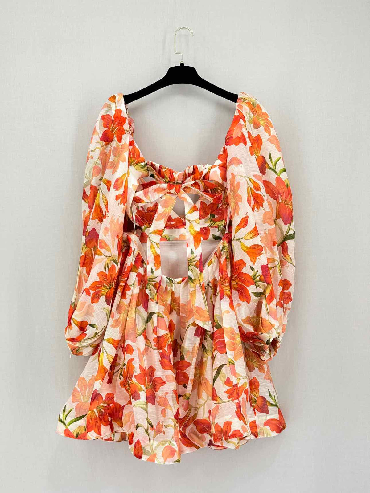 ZIMMERMANN Orange Multicolor Size XLarge Short Dress