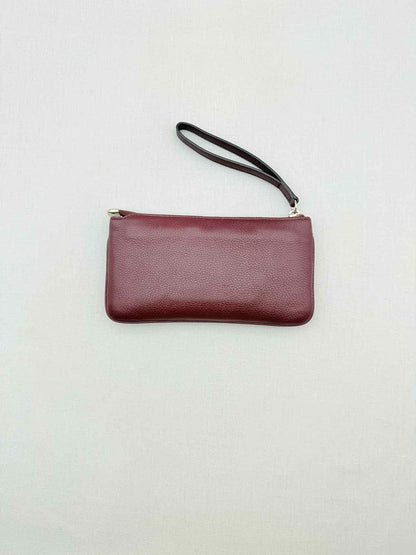 GUCCI Soho Burgundy GG Embossed Wristlet