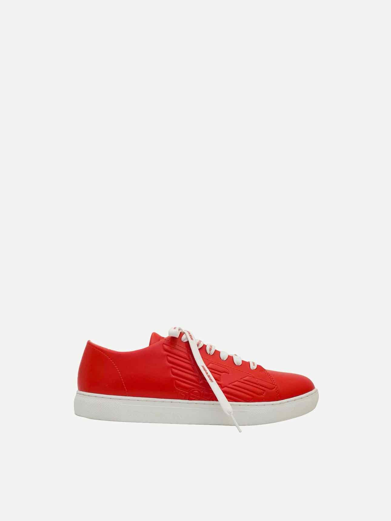 EMPORIO ARMANI Red & White Sneakers 40