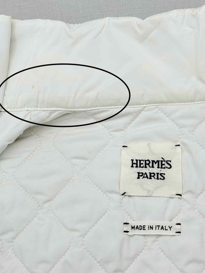 HERMES Off-white Quilted Size US 2 Jacket