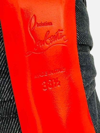CHRISTIAN LOUBOUTIN Denim Blue Size EU 38.5 Slingbacks