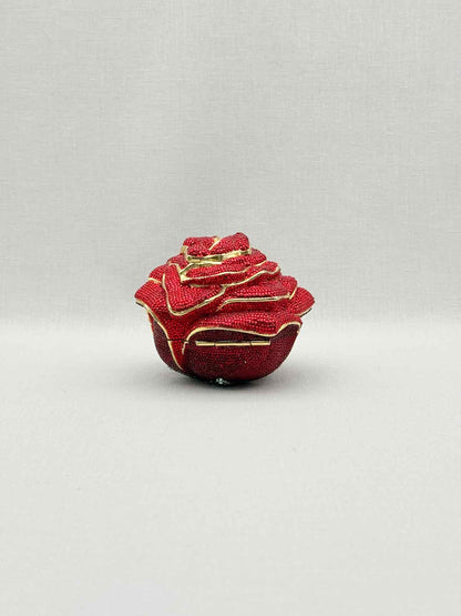 JUDITH LEIBER Minaudière Red & Green Clutch