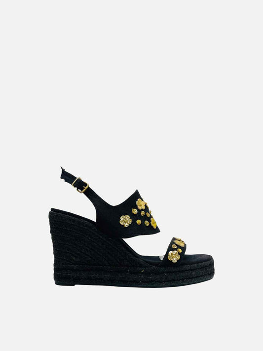 CASTAÑER Espadrille Black Wedges