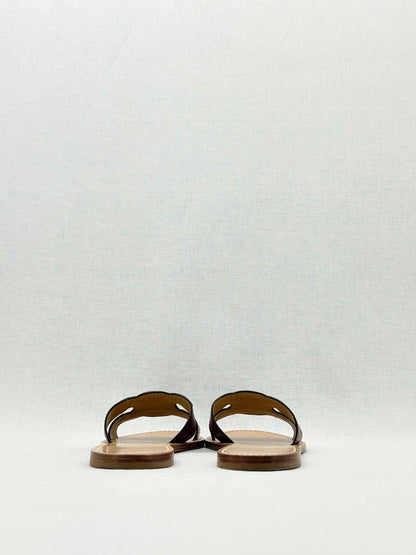 CELINE Triomphe Burgundy Size EU 38 Sandals