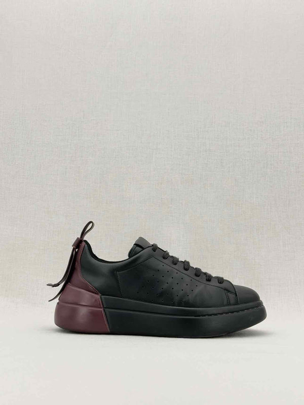 RED VALENTINO Black & Burgundy Size EU 39 Sneakers
