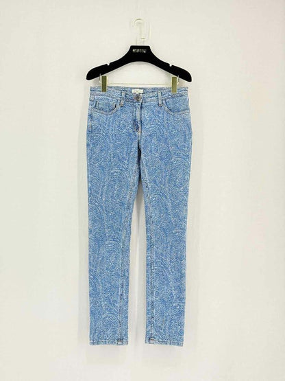 ETRO Blue Paisley Print Size 28 Jeans