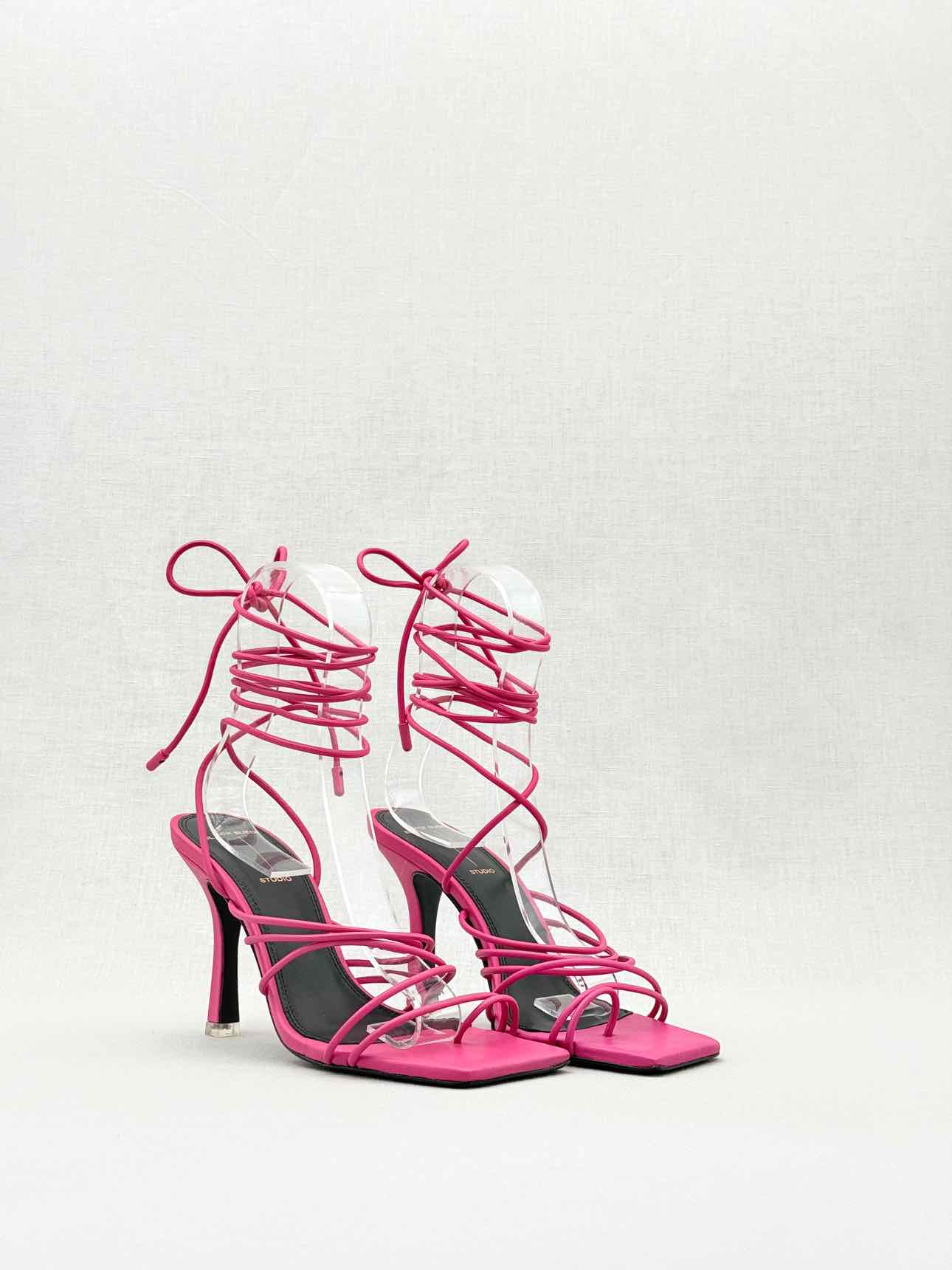 BLACK SUEDE STUDIO Lana Pink Size EU 38 Heeled Sandals