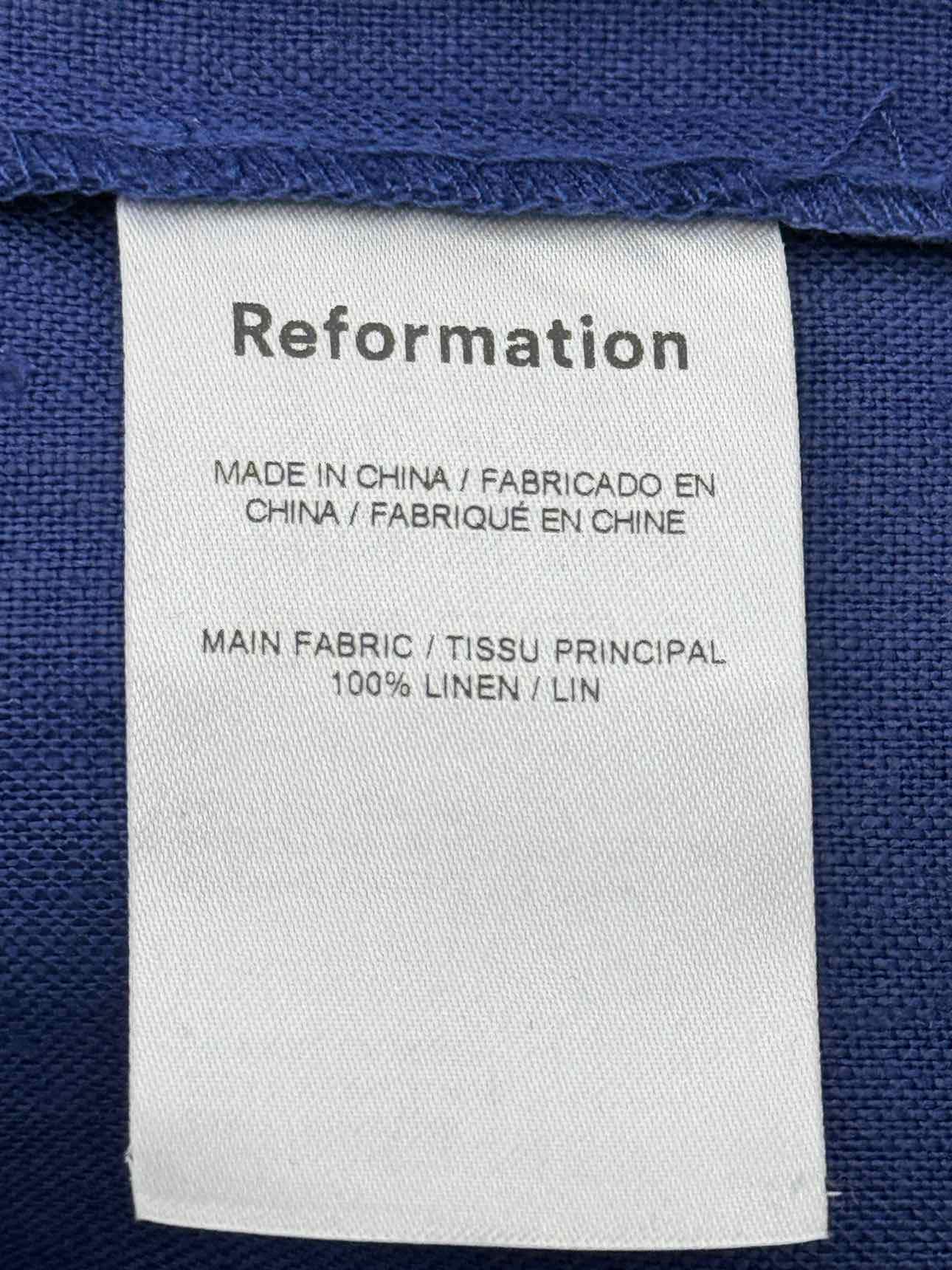 REFORMATION Navy Blue Size US 12 Short Dress