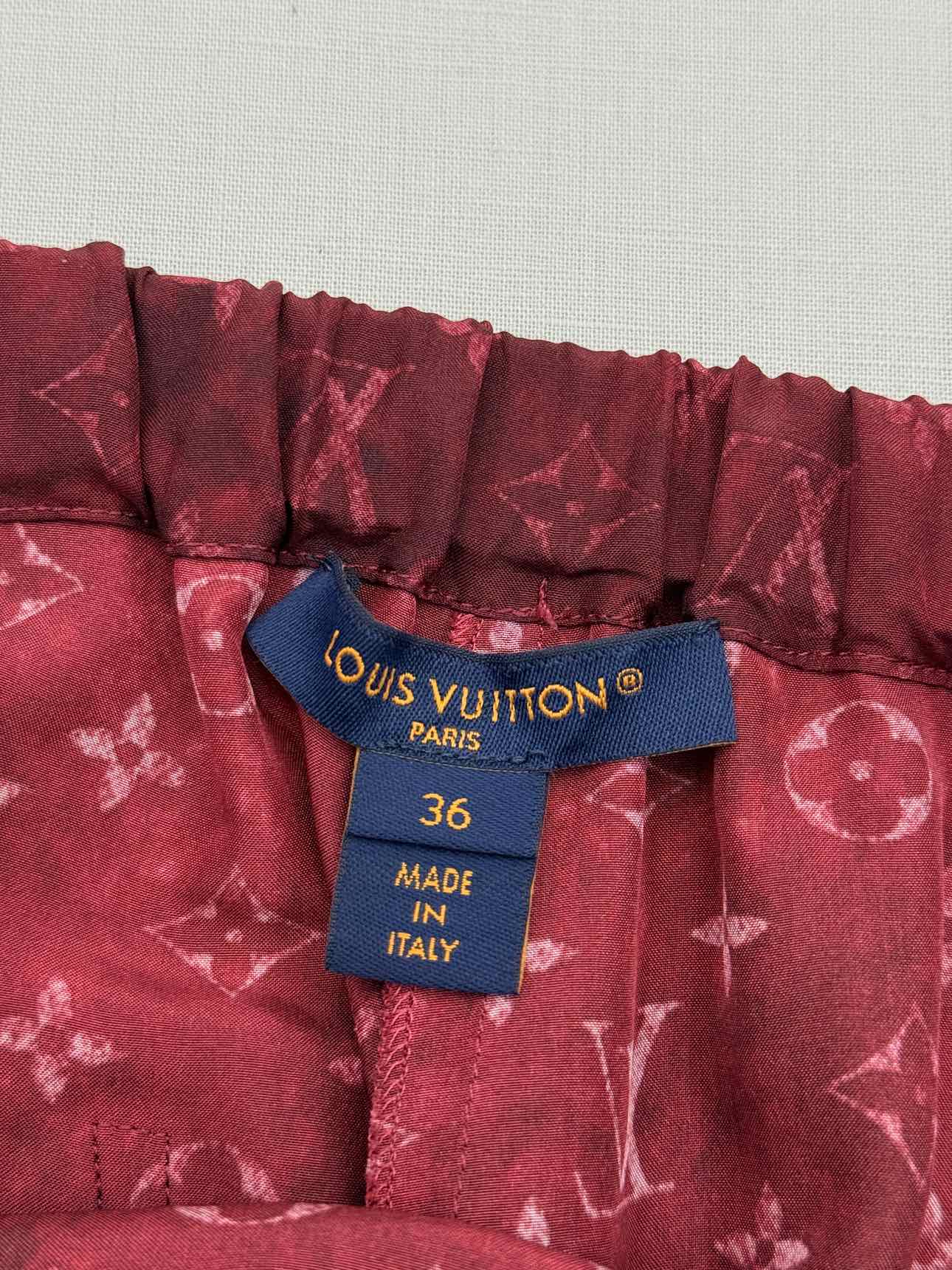 LOUIS VUITTON Red Monogram Size US 4 Pants