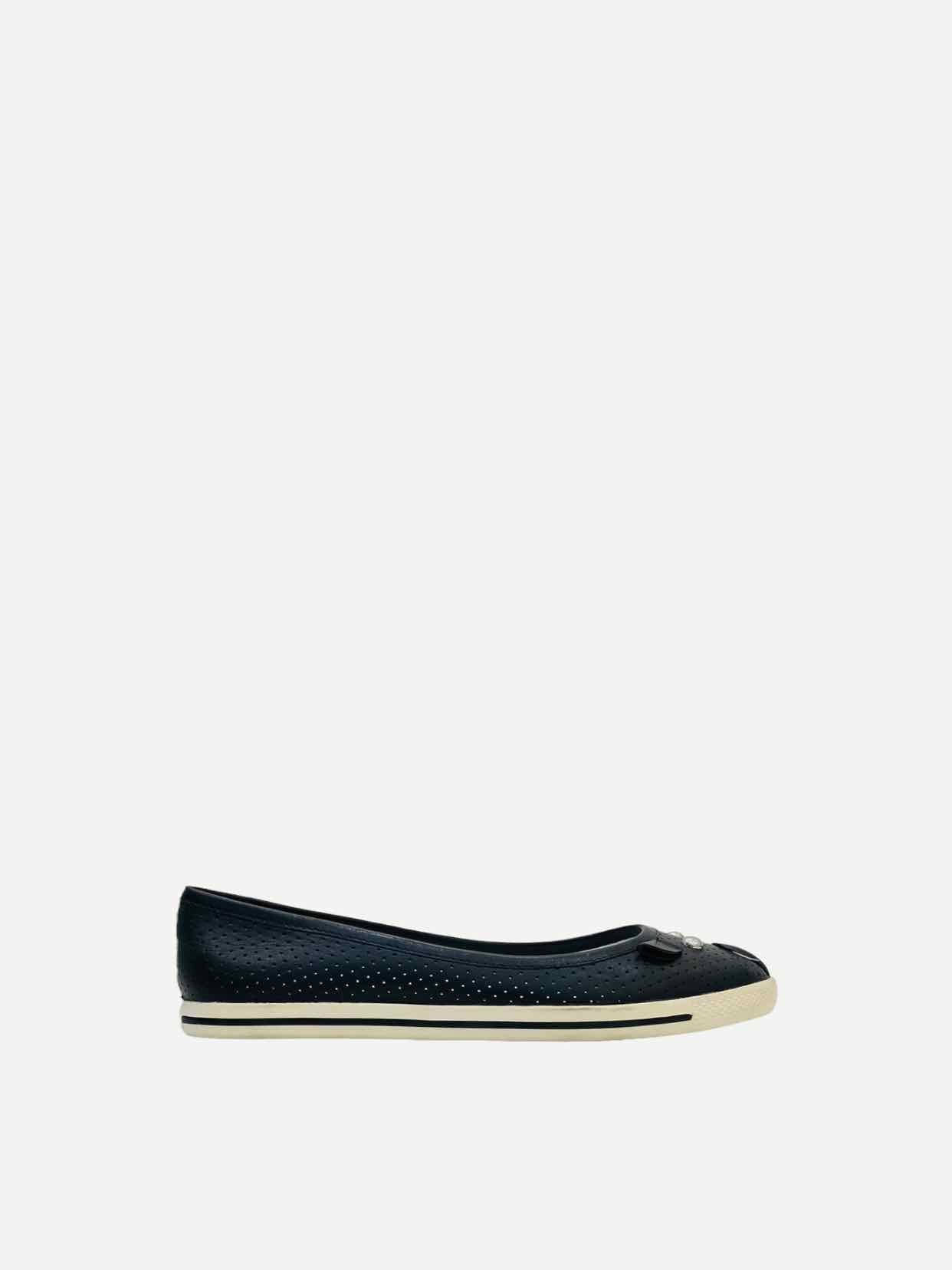 MARC BY MARC JACOBS Cat Black Perforated Flats 36