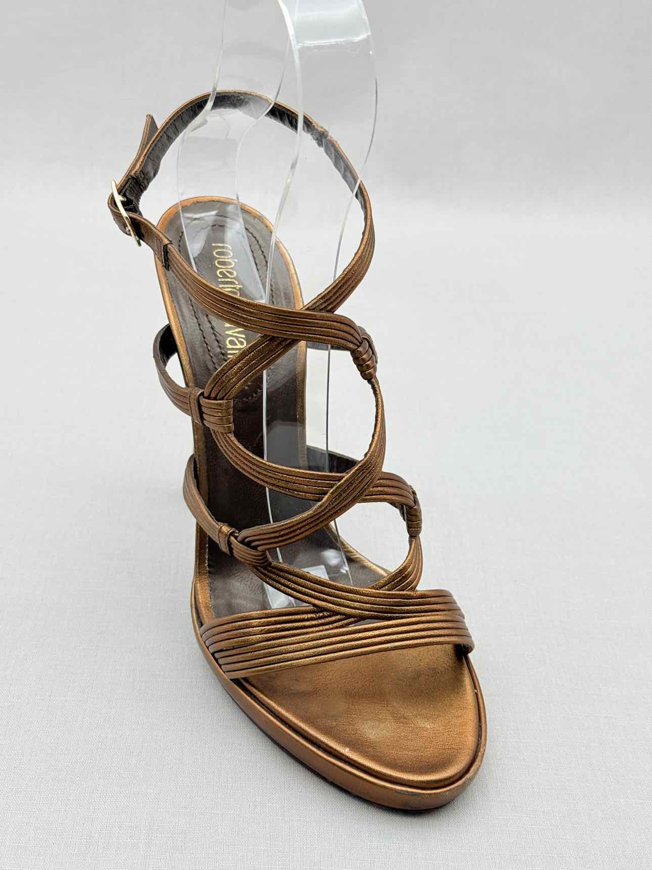 ROBERTO CAVALLI Bronze Size EU 40 Heeled Sandals