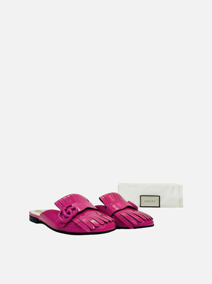 GUCCI Mule Fuchsia Flats 36.5