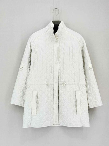 HERMES Off-white Quilted Size US 2 Jacket