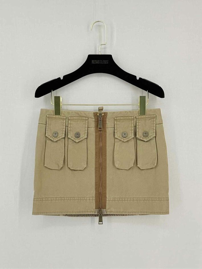 DSQUARED2 Military Khaki Size US 4 Mini Skirt