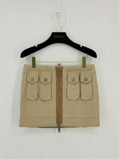 DSQUARED2 Military Khaki Size US 4 Mini Skirt