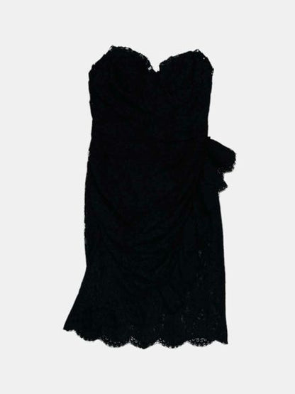 DOLCE & GABBANA Black Lace Size US 14 Knee Length Dress