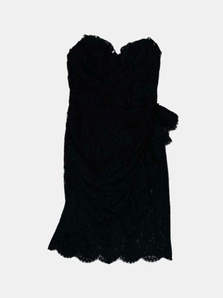 DOLCE & GABBANA Black Lace Size US 14 Knee Length Dress
