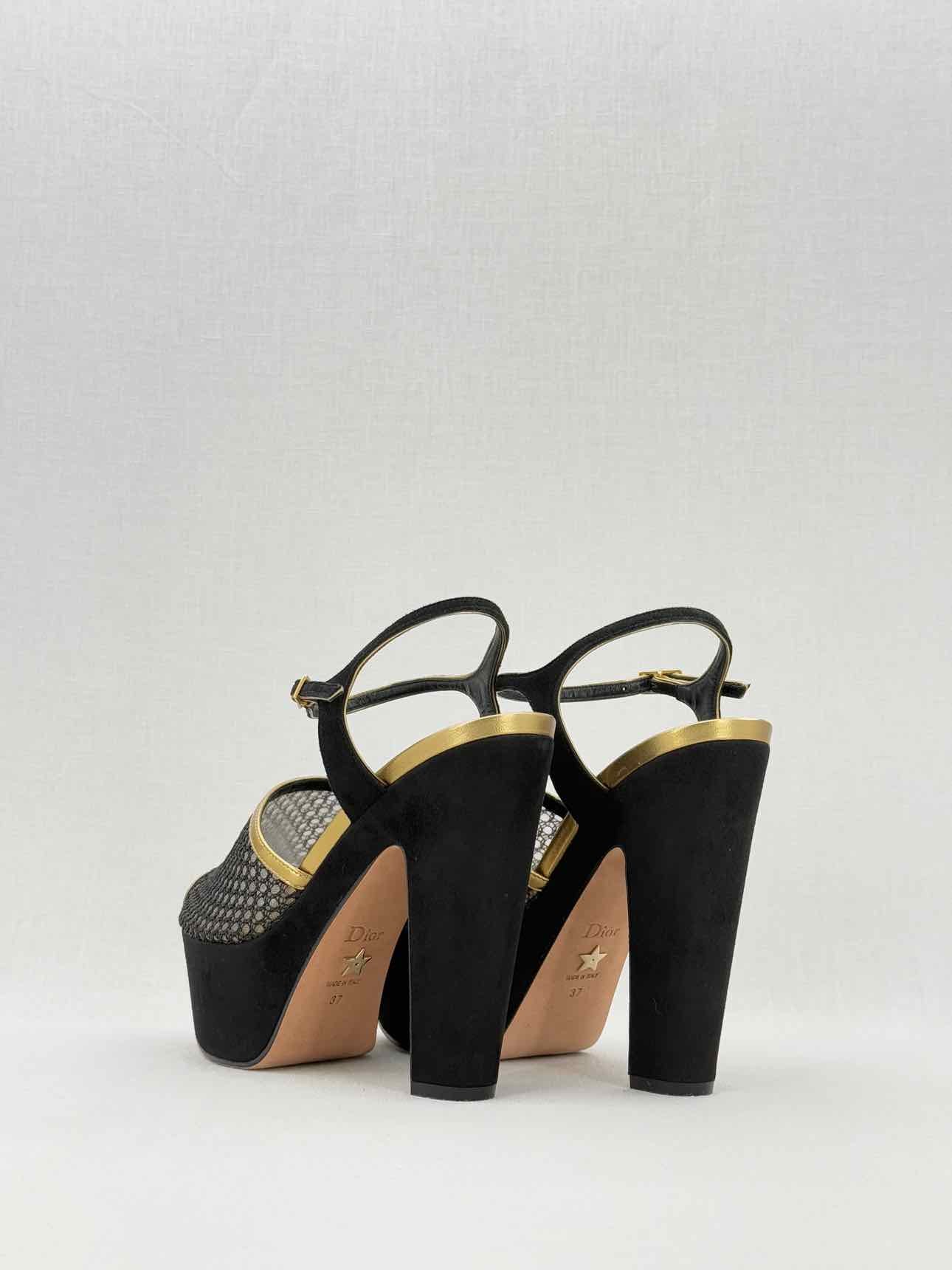 CHRISTIAN DIOR Black Size EU 37 Heeled Sandals