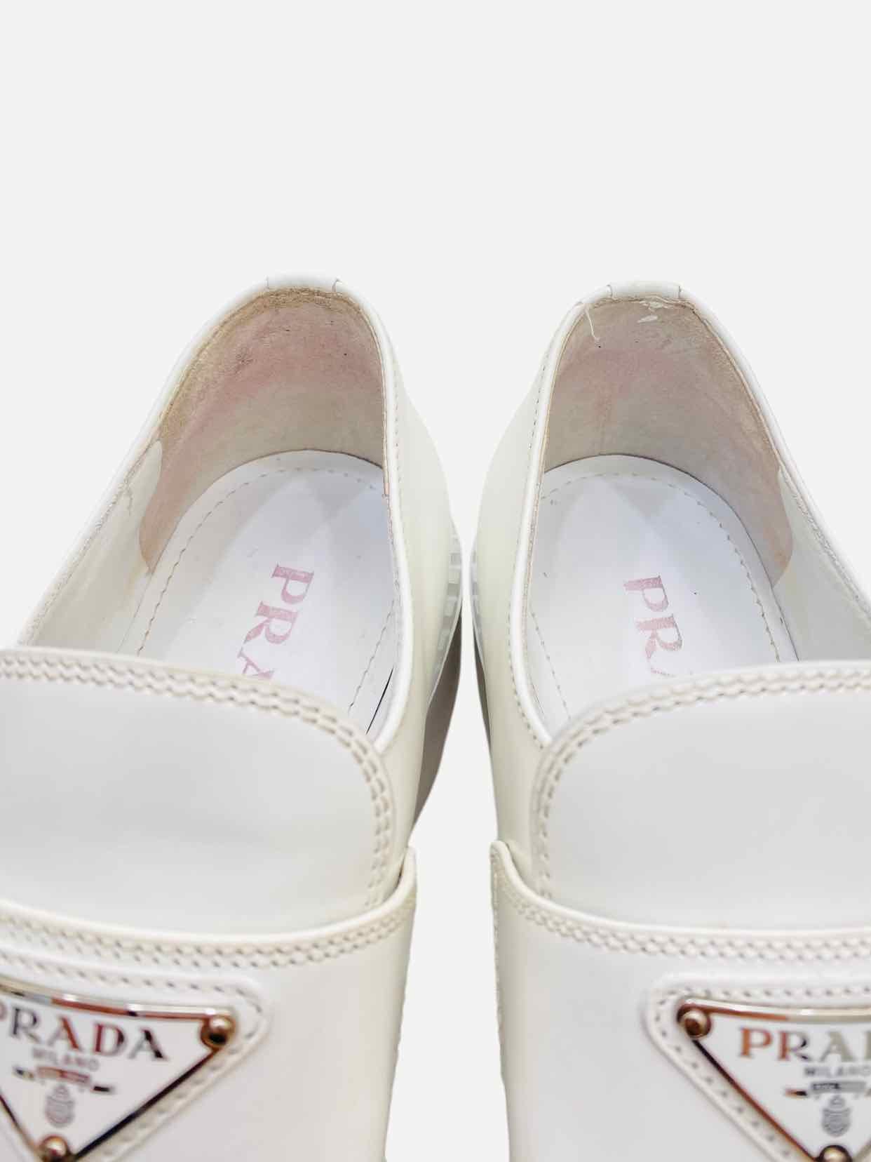 PRADA Slip On White Loafers