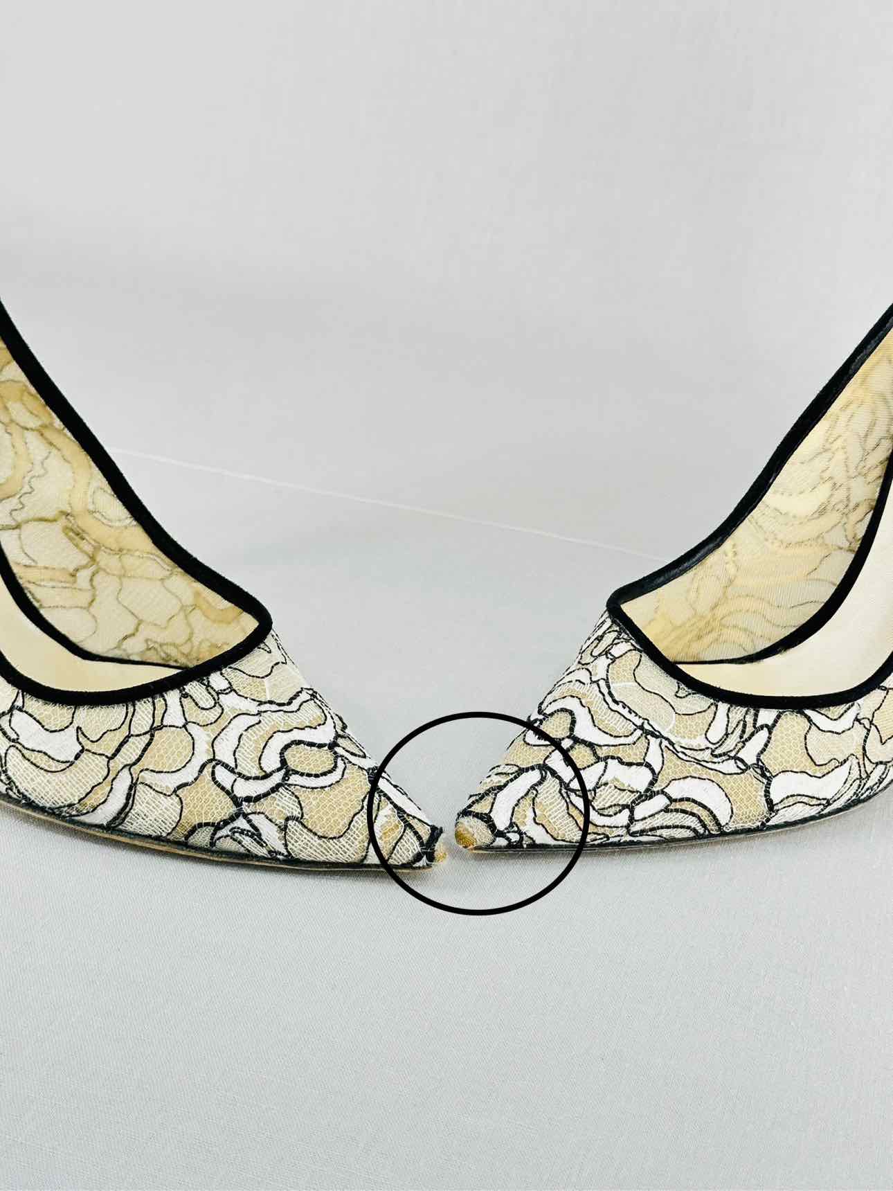 DIOR Cream & Black Lace Size EU 39.5 Pumps