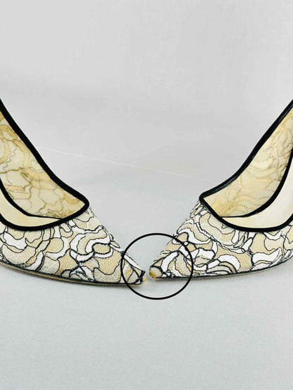 DIOR Cream & Black Lace Size EU 39.5 Pumps
