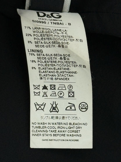 D & G Black Size US 6 Skirt