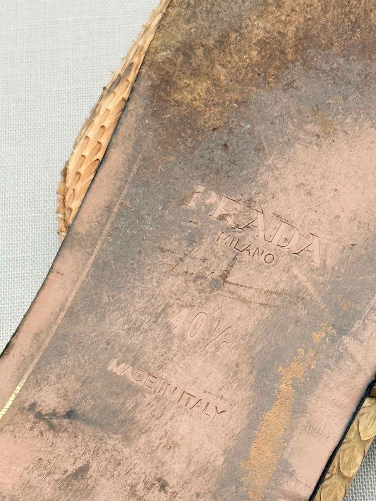 PRADA Brown Size EU 40.5 Sandals
