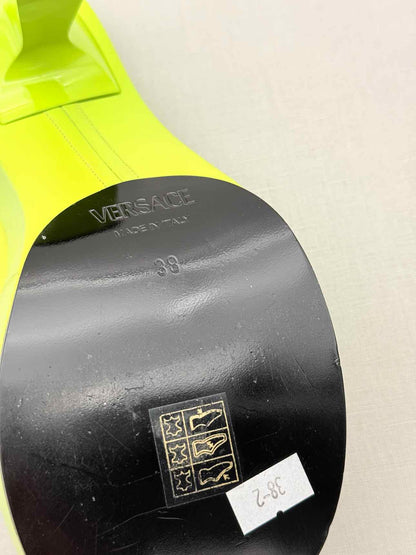 VERSACE Medusa Biggie Neon Green Size EU 38 Mules