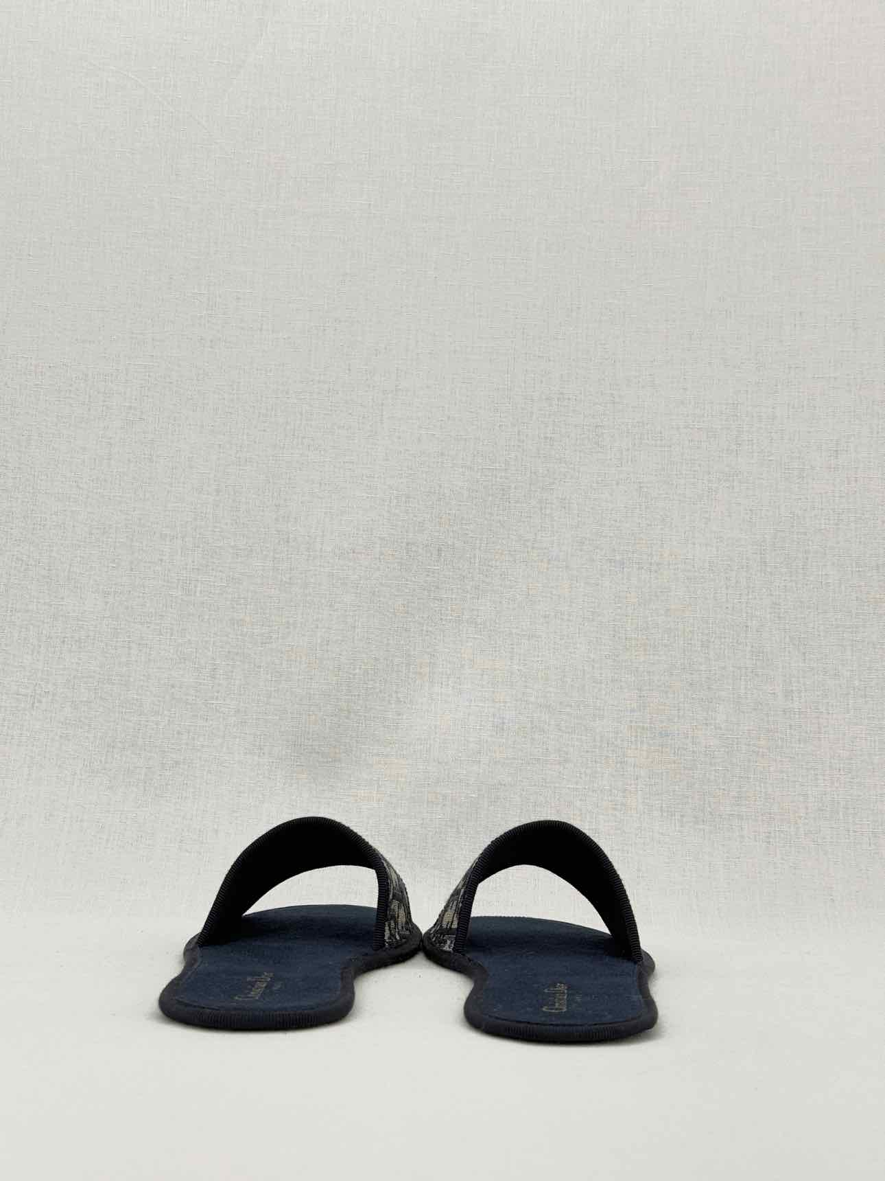 CHRISTIAN DIOR Chez Moi Navy Blue Size EU 38.5 Slides
