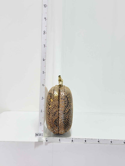 DVF Lytton Minaudière Metallic Gold Clutch