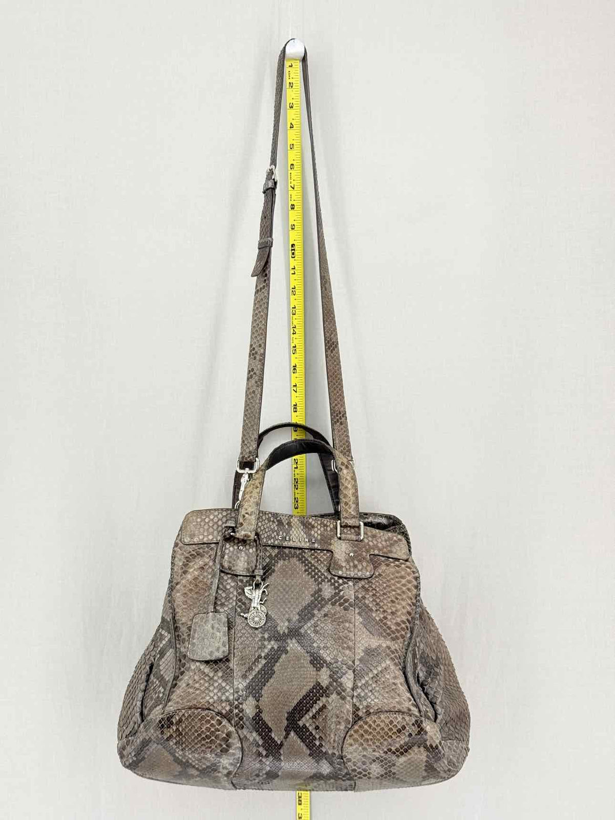 CELINE Vintage Brown & Grey Top Handle