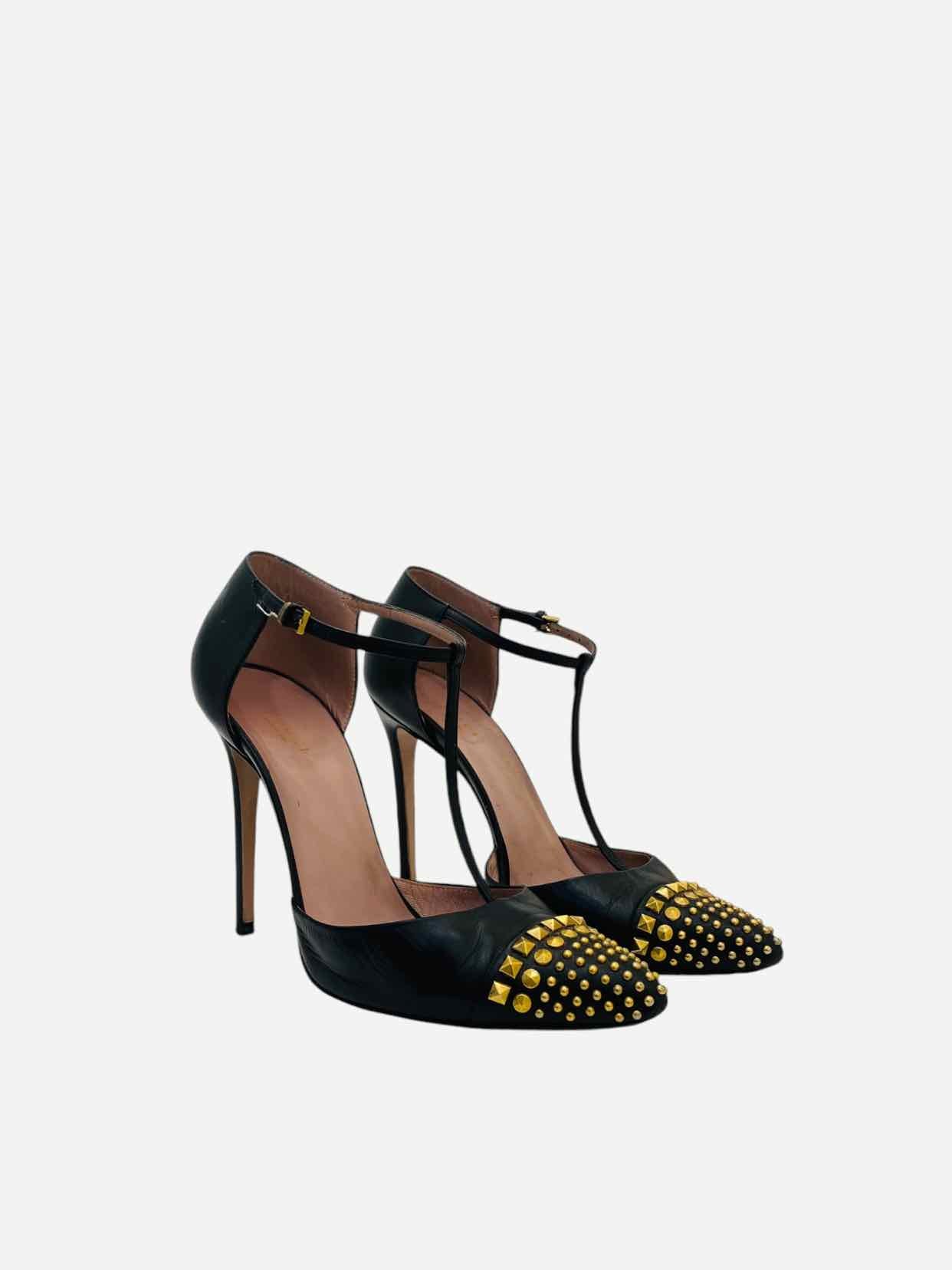 GUCCI Coline T Strap Black Size EU 39 Pumps