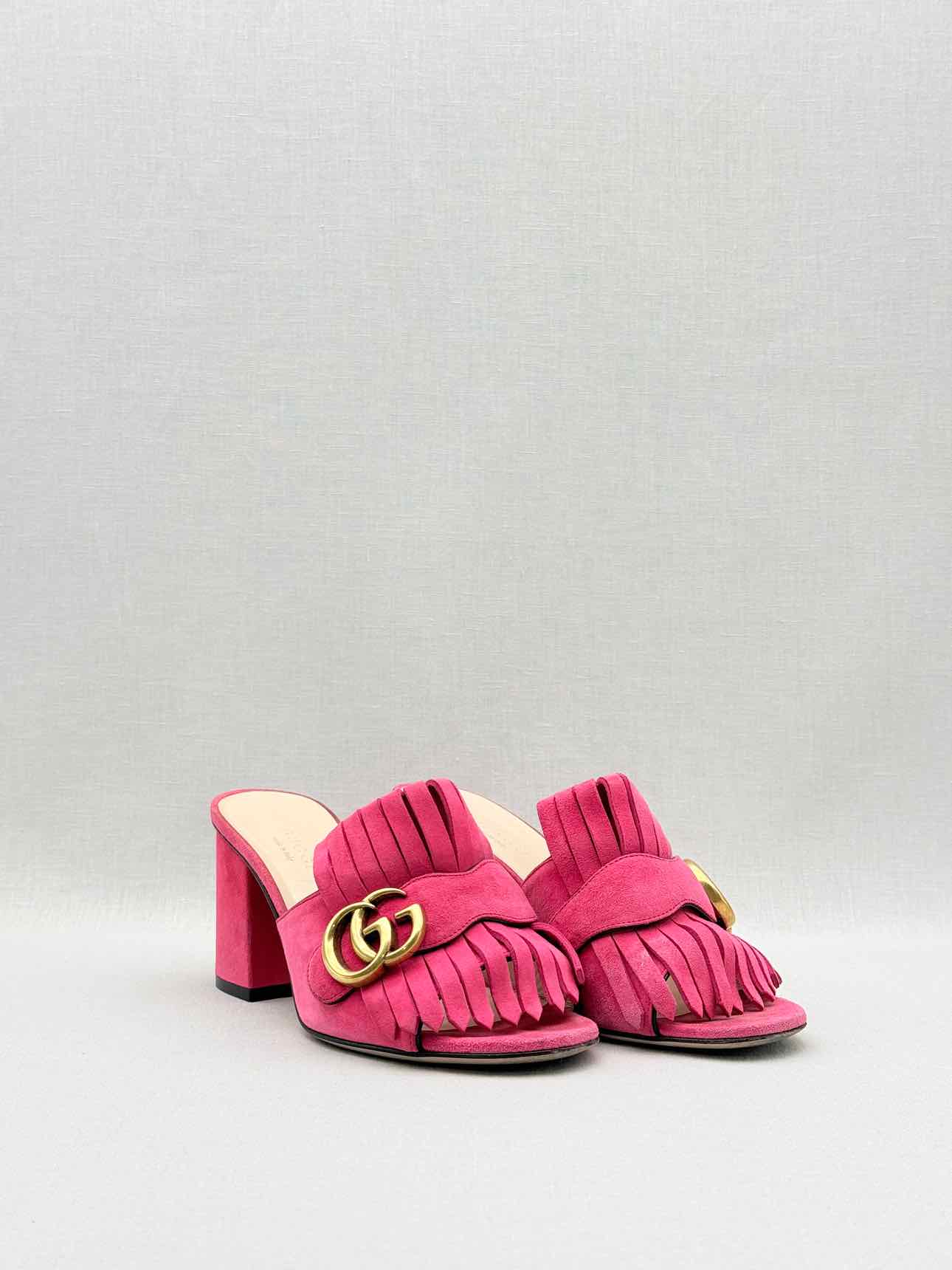 GUCCI GG Marmont Pink Size EU 35 Mules
