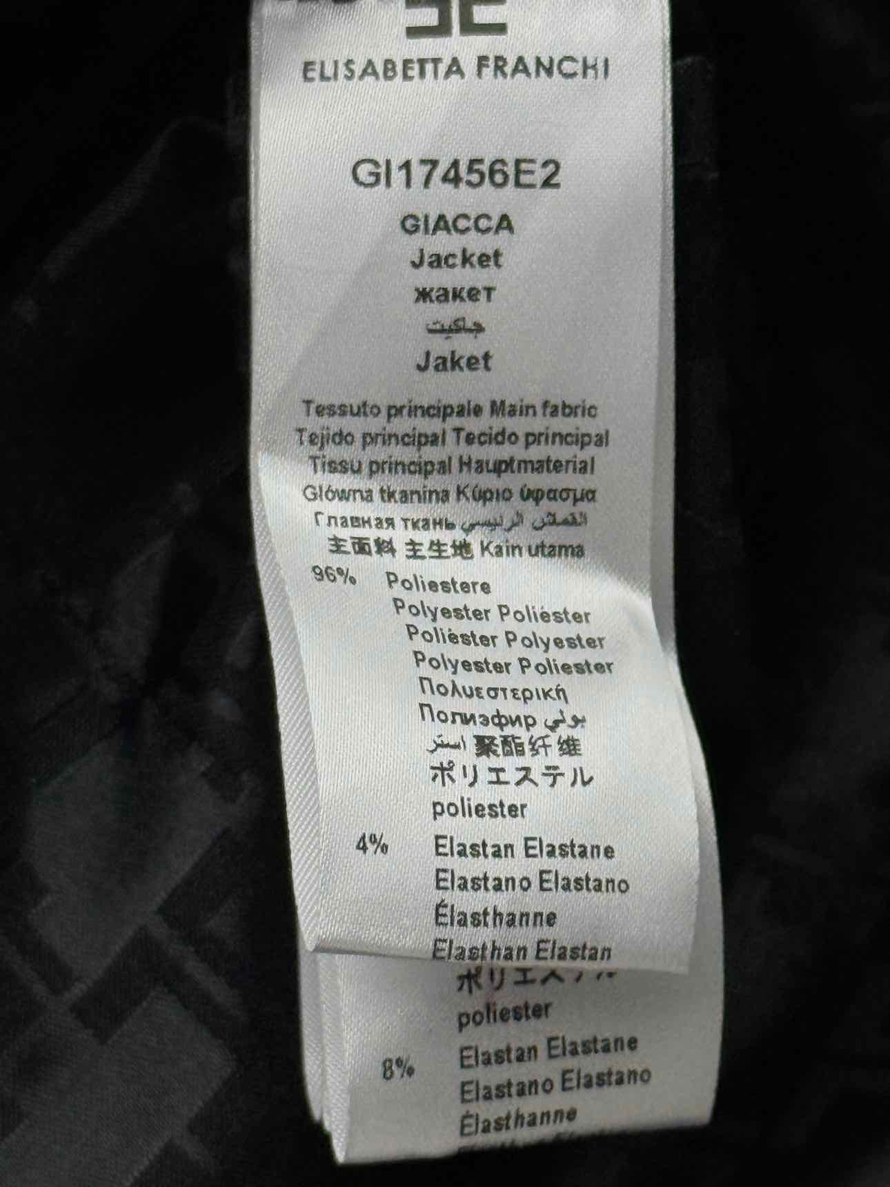 ELISABETTA FRANCHI Black Size US 4 Jacket