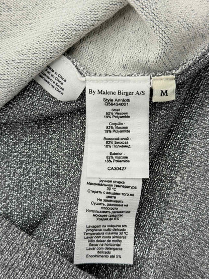BY MALENE BIRGER Grey Lurex Size Medium Sweater