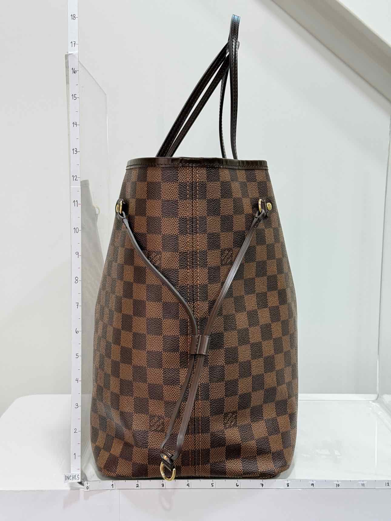 LOUIS VUITTON Neverfull Brown Damier Ebene Tote Bag